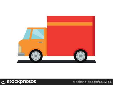 Lorry Truck Worldwide Warehouse Delivering.. Lorry truck worldwide warehouse delivering. Logistics container shipping and distribution. Transportation to any part of world. Overland delivering. Loading and unloading boxes. Vector illustration