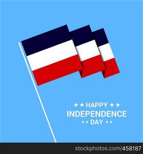 Los Altos Independence day typographic design with flag vector
