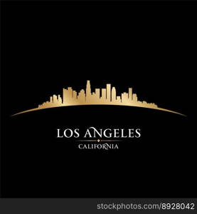 Los angeles california city skyline silhouette vector image