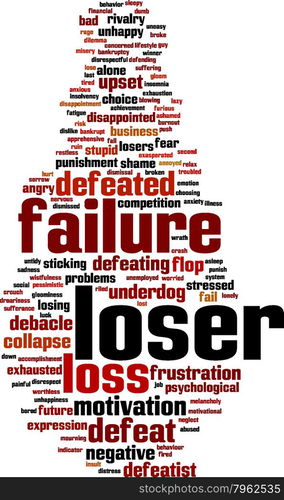 Loser word cloud concept. Vector illustration — Stockphotos.com