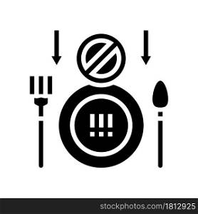 loss of appetite hepatitis glyph icon vector. loss of appetite hepatitis sign. isolated contour symbol black illustration. loss of appetite hepatitis glyph icon vector illustration