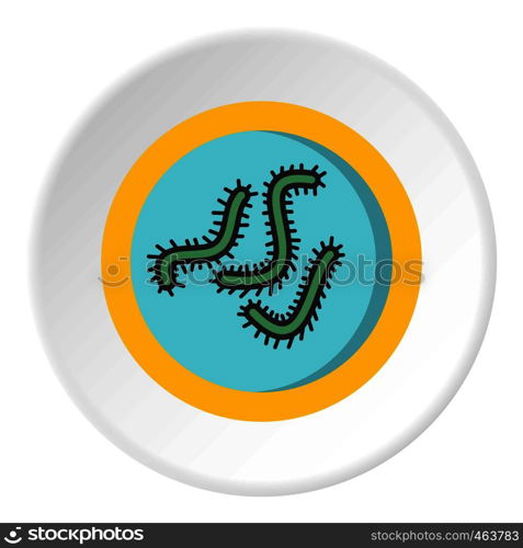 Lot of bacteria icon in flat circle isolated vector illustration for web. Lot of bacteria icon circle