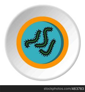 Lot of bacteria icon in flat circle isolated vector illustration for web. Lot of bacteria icon circle
