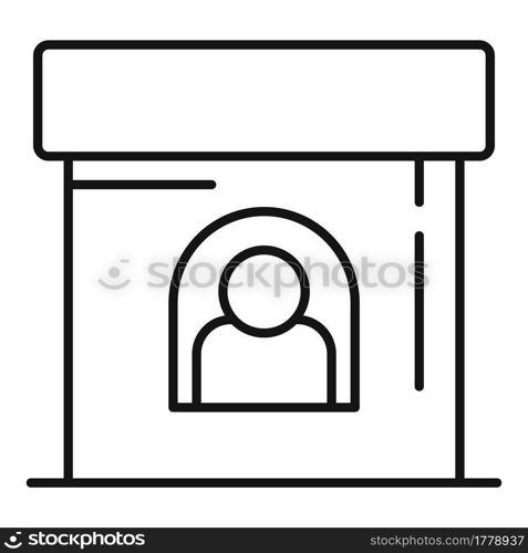 Lottery kiosk icon outline vector. Bingo ticket. Ball draw lotto. Lottery kiosk icon outline vector. Bingo ticket