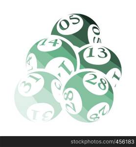 Lotto balls icon. Flat color design. Vector illustration.