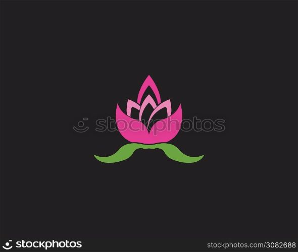 Lotus flower beauty image vector template illustration