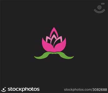 Lotus flower beauty image vector template illustration