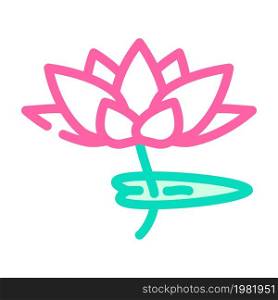 lotus flower color icon vector. lotus flower sign. isolated symbol illustration. lotus flower color icon vector illustration
