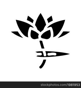 lotus flower glyph icon vector. lotus flower sign. isolated contour symbol black illustration. lotus flower glyph icon vector illustration