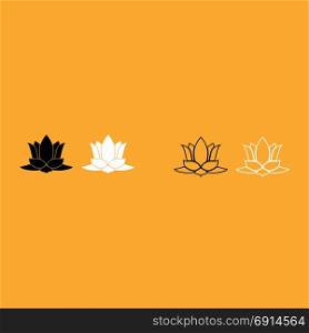 Lotus flower icon .