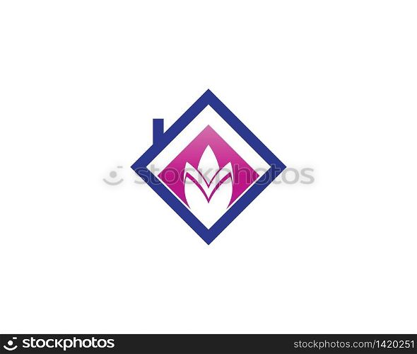 Lotus flower icon logo vector template