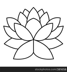 Lotus flower icon. Outline illustration of lotus flower vector icon for web design. Lotus flower icon, outline style