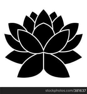 Lotus flower icon. Simple illustration of lotus flower vector icon for web design. Lotus flower icon, simple style