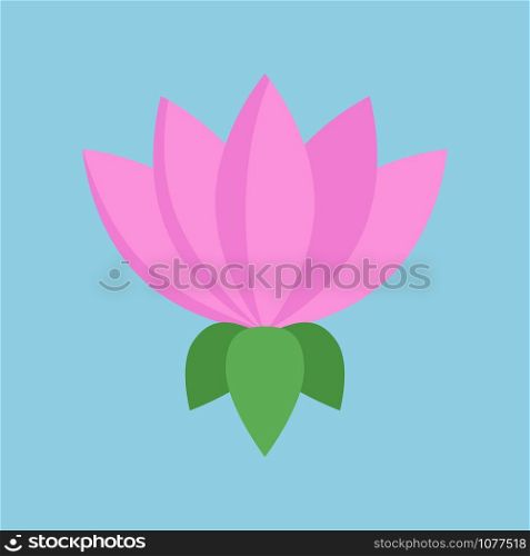 Lotus flower, illustration, vector on white background.