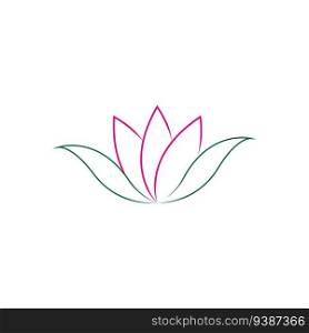 
Lotus Flower Logo abstract Beauty Spa salon Cosmetics brand Linear style