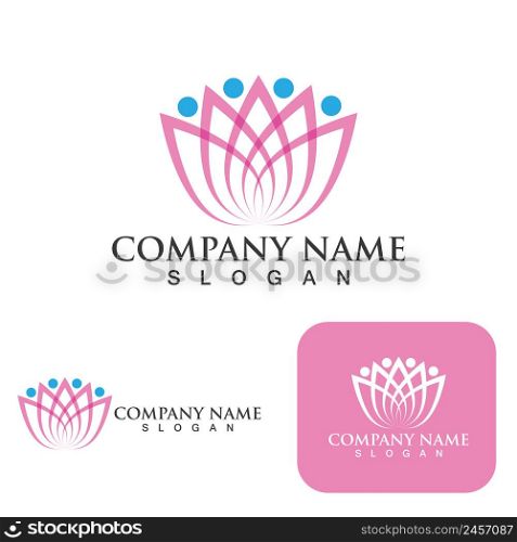 Lotus Flower Logo And Symbol Vector