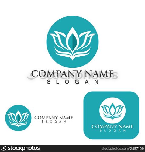 Lotus Flower Logo And Symbol Vector
