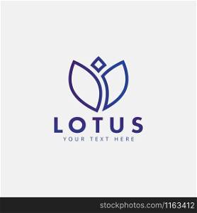Lotus flower logo design template vector isolated