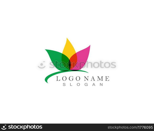 Lotus flower logo design vector icon
