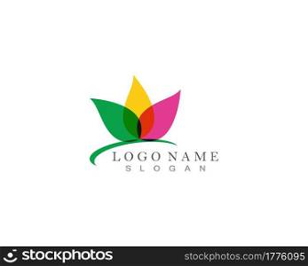 Lotus flower logo design vector icon