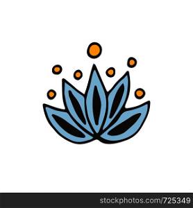 Lotus flower logo. Doodle vector icon. Lotus flower logo. Doodle vector icon.