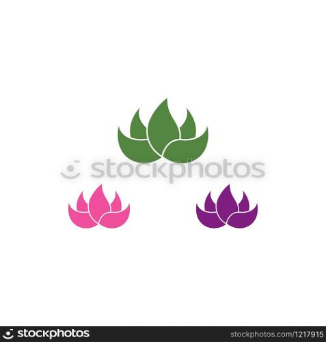 Lotus flower logo Template Vector