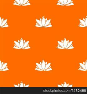 Lotus flower pattern vector orange for any web design best. Lotus flower pattern vector orange