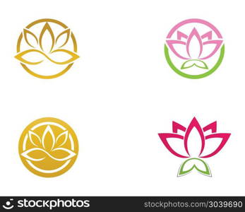 Lotus Flower Sign for Wellness, Spa and Yoga. Vector . Lotus Flower Sign for Wellness, Spa and Yoga. Vector Illustration