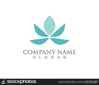 Lotus Flower Sign for Wellness, Spa and Yoga. Vector Illustratio. Lotus Flower Sign for Wellness, Spa and Yoga. Vector