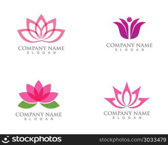 Lotus Flower Sign for Wellness, Spa and Yoga. Vector Illustratio. Lotus Flower Sign for Wellness, Spa and Yoga. Vector