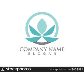 Lotus Flower Sign for Wellness, Spa and Yoga. Vector Illustratio. Lotus Flower Sign for Wellness, Spa and Yoga. Vector