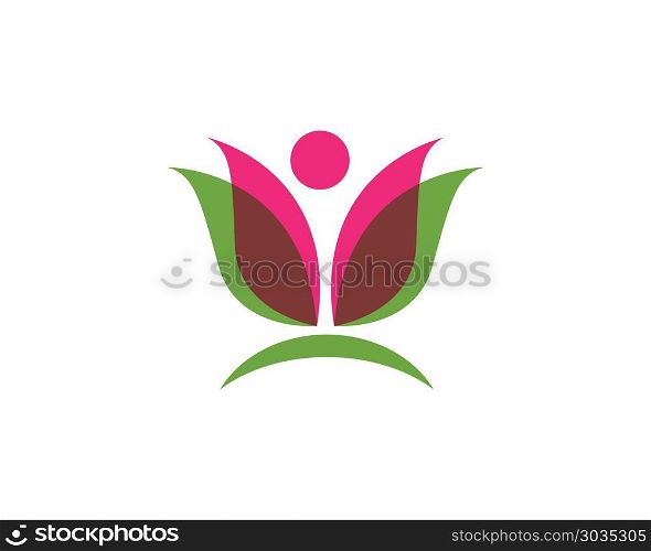 Lotus Flower Sign for Wellness, Spa and Yoga. Vector Illustratio. Lotus Flower Sign for Wellness, Spa and Yoga. Vector Illustration