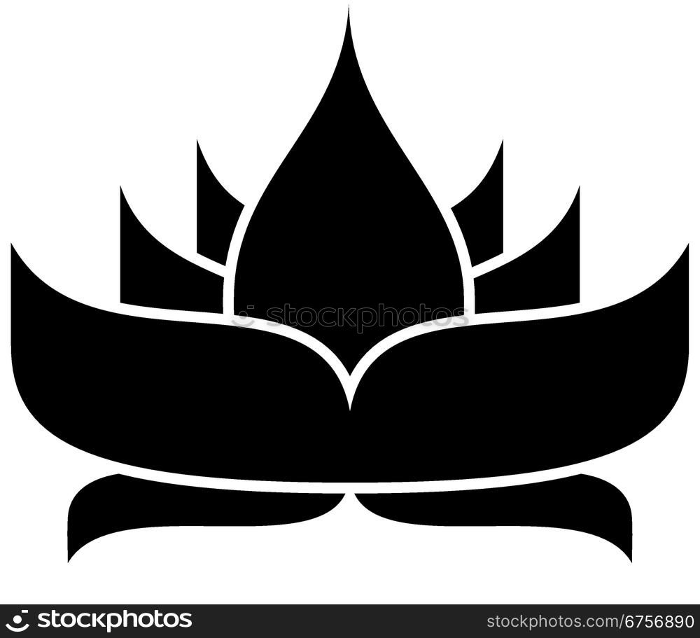 Lotus Flower Silhouette — Stockphotos.com