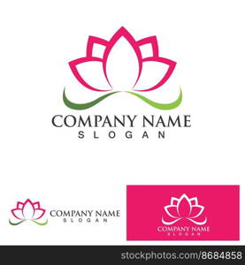 Lotus flowers design for spa, yoga class, hotel and resort