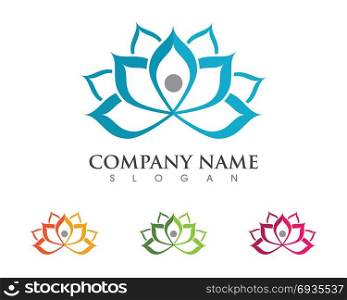 Lotus flowers design logo Template. Beauty Vector Lotus flowers design logo Template icon