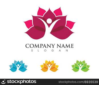 Lotus flowers design logo Template. Beauty Vector Lotus flowers design logo Template icon