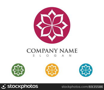 Lotus flowers design logo Template. Beauty Vector Lotus flowers design logo Template icon