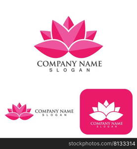 Lotus flowers design logo Template icon