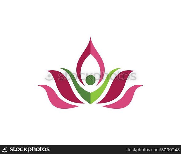 Lotus flowers design logo Template icon. Beauty Vector Lotus flowers design logo Template icon