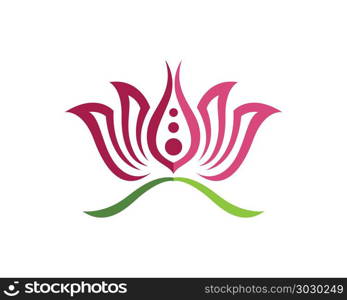 Lotus flowers design logo Template icon. Beauty Vector Lotus flowers design logo Template icon