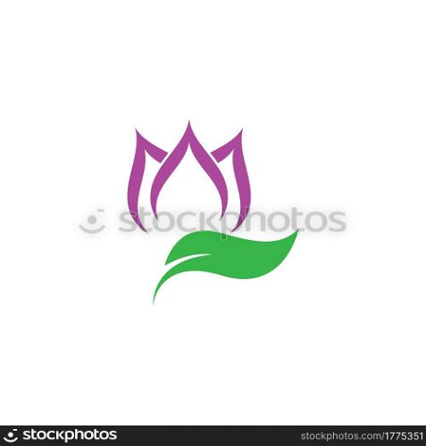 Lotus flowers illustration logo Vector