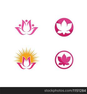Lotus flowers logo Template icon