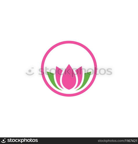 Lotus flowers logo Template Vector