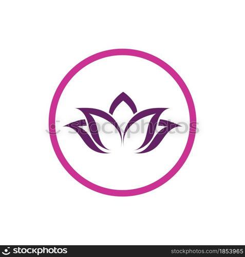 lotus flowers logo vector illustration design Template