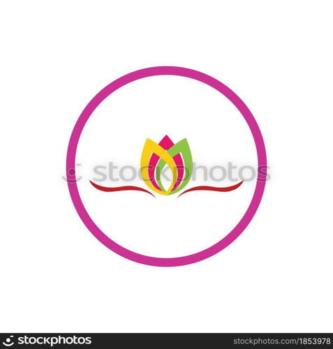 lotus flowers logo vector illustration design Template