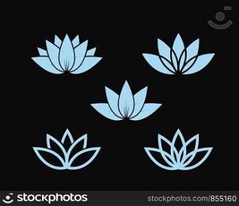 Lotus flowers vector design logo Template icon