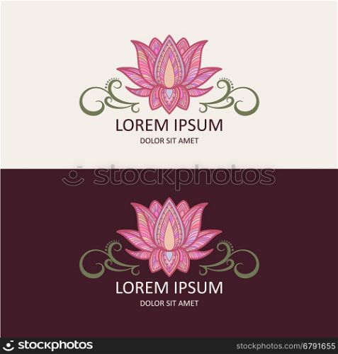 Lotus Icon and Logo Template. Vector Illustration.