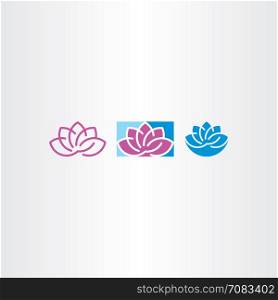 lotus icon design elements logo