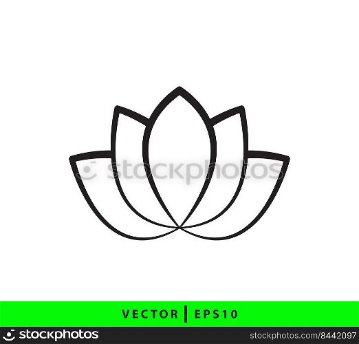 Lotus icon logo flat style illustration