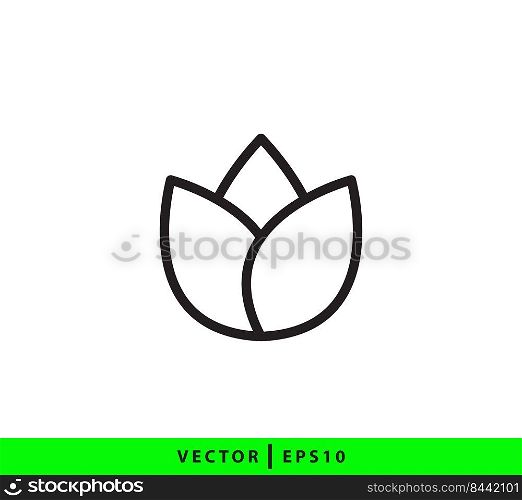Lotus icon logo flat style illustration
